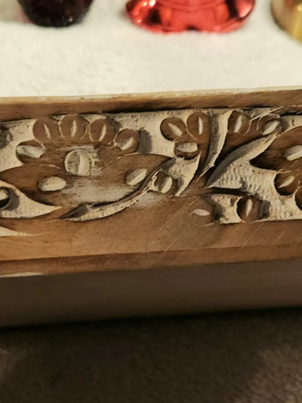 Hand Carved Wood Bath Or Spa Caddy Tray With Handles & Wirds Of Inspiration.